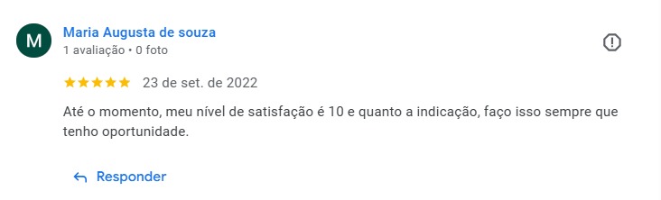 Avaliação Google - Maria Augusta de Souza